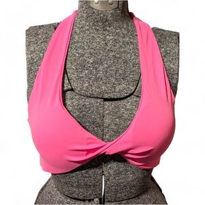 🎀 Yeoreo Pink Twist Front Halter Sports Bra Size  XL Yoga Workout Swim 🎀